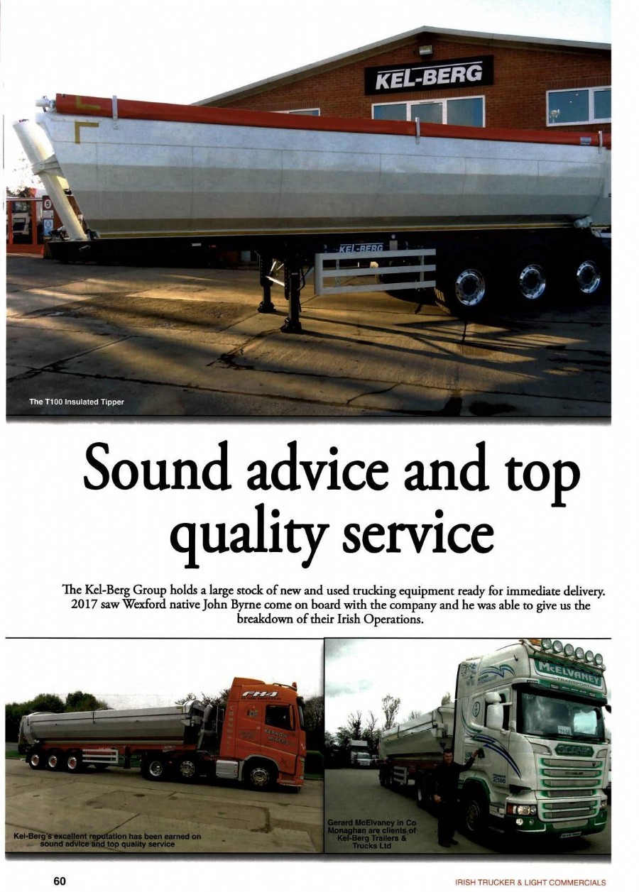 Kel-Berg's write up in Irish Trucker Magazine!